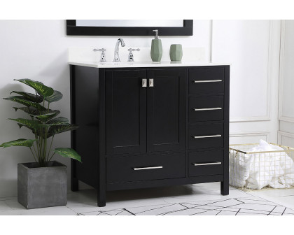 Elegant Bathroom Vanity - Black (VF18836BK-BS)