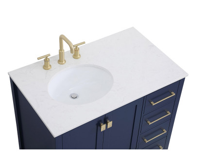 Elegant Bathroom Vanity - Blue (VF18836BL)