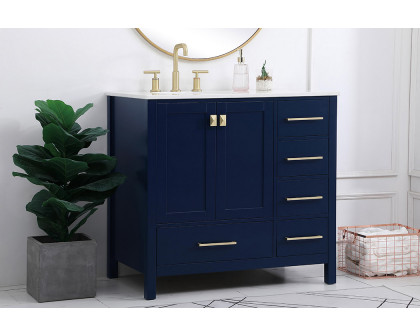 Elegant Bathroom Vanity - Blue (VF18836BL)