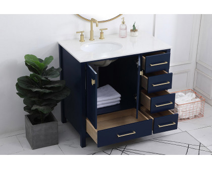 Elegant Bathroom Vanity - Blue (VF18836BL)