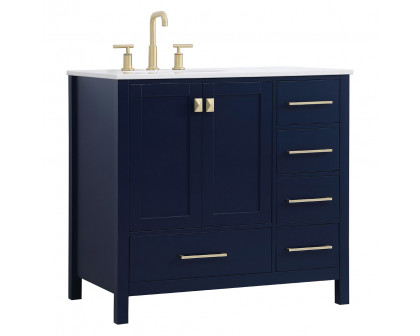 Elegant Bathroom Vanity - Blue (VF18836BL)