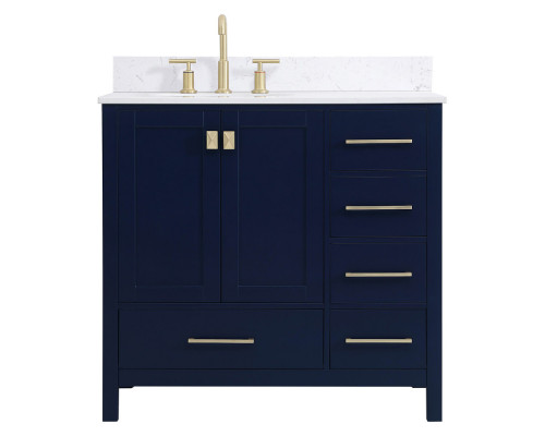 Elegant Bathroom Vanity - Blue (VF18836BL-BS)