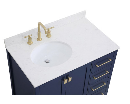 Elegant Bathroom Vanity - Blue (VF18836BL-BS)