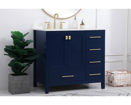 Elegant Bathroom Vanity - Blue (VF18836BL-BS)