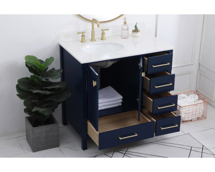 Elegant Bathroom Vanity - Blue (VF18836BL-BS)