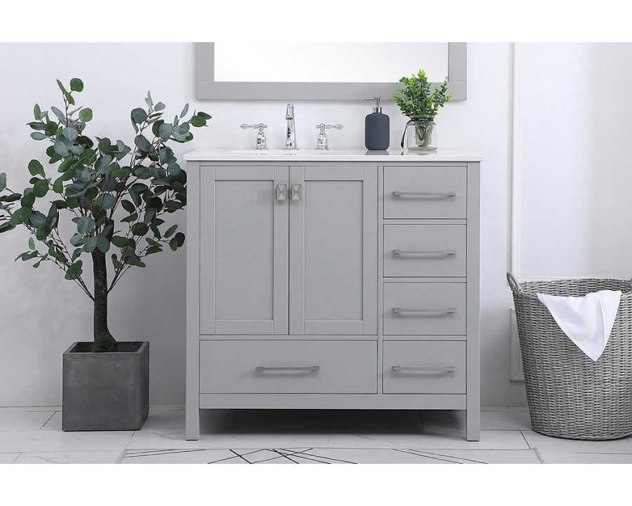 Elegant Bathroom Vanity - Gray (VF18836GR)