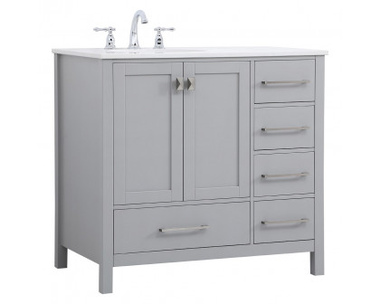 Elegant Bathroom Vanity - Gray (VF18836GR)