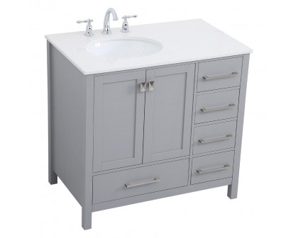 Elegant Bathroom Vanity - Gray (VF18836GR)