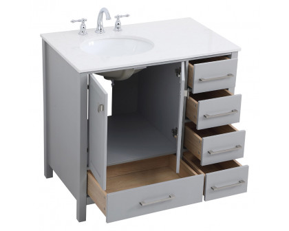 Elegant Bathroom Vanity - Gray (VF18836GR)