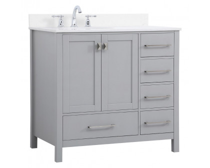 Elegant Bathroom Vanity - Gray (VF18836GR-BS)