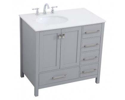 Elegant Bathroom Vanity - Gray (VF18836GR-BS)