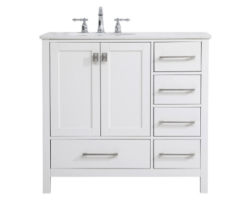 Elegant Bathroom Vanity - White (VF18836WH)