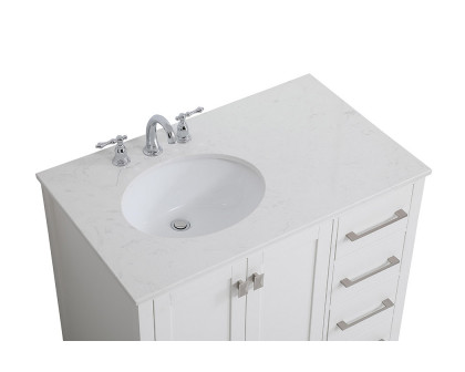 Elegant Bathroom Vanity - White (VF18836WH)