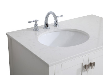 Elegant Bathroom Vanity - White (VF18836WH)