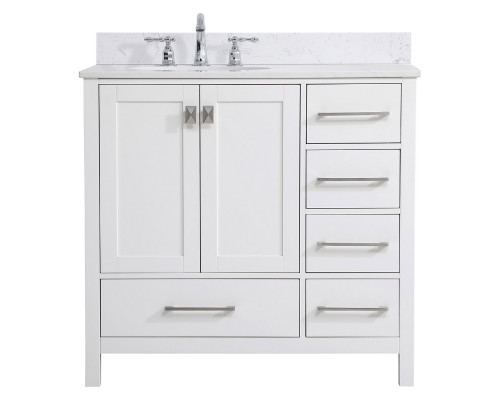 Elegant Bathroom Vanity - White (VF18836WH-BS)