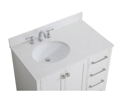 Elegant Bathroom Vanity - White (VF18836WH-BS)