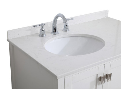 Elegant Bathroom Vanity - White (VF18836WH-BS)