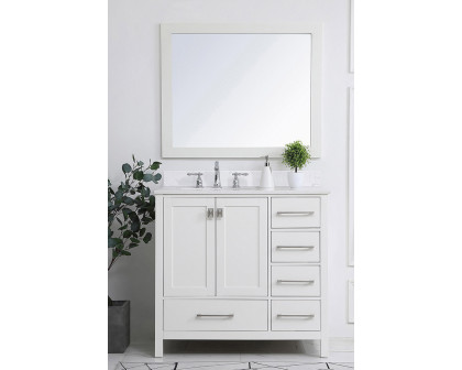 Elegant Bathroom Vanity - White (VF18836WH-BS)