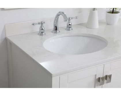 Elegant Bathroom Vanity - White (VF18836WH-BS)