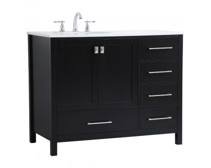 Elegant Bathroom Vanity - Black (VF18842BK)