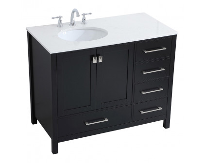 Elegant Bathroom Vanity - Black (VF18842BK)