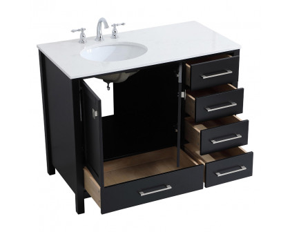 Elegant Bathroom Vanity - Black (VF18842BK)