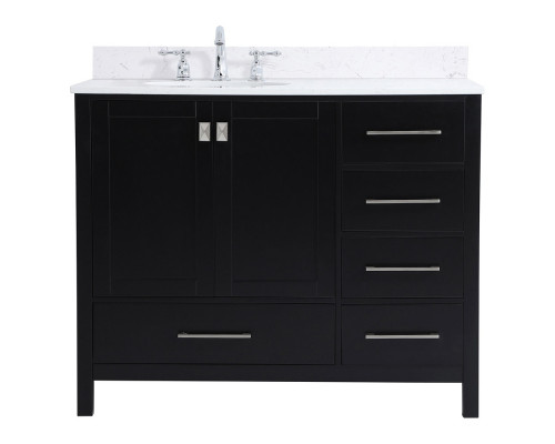 Elegant Bathroom Vanity - Black (VF18842BK-BS)