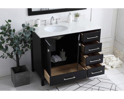 Elegant Bathroom Vanity - Black (VF18842BK-BS)