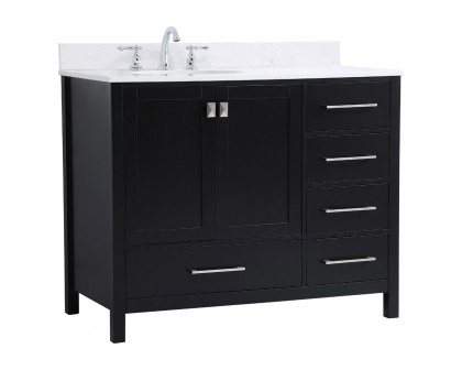 Elegant Bathroom Vanity - Black (VF18842BK-BS)