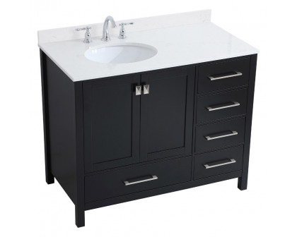 Elegant Bathroom Vanity - Black (VF18842BK-BS)