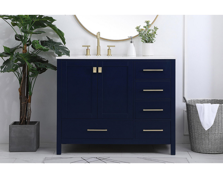 Elegant Bathroom Vanity - Blue (VF18842BL)