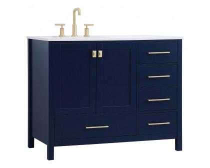 Elegant Bathroom Vanity - Blue (VF18842BL)