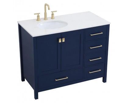 Elegant Bathroom Vanity - Blue (VF18842BL)