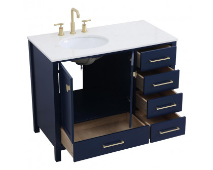 Elegant Bathroom Vanity - Blue (VF18842BL)