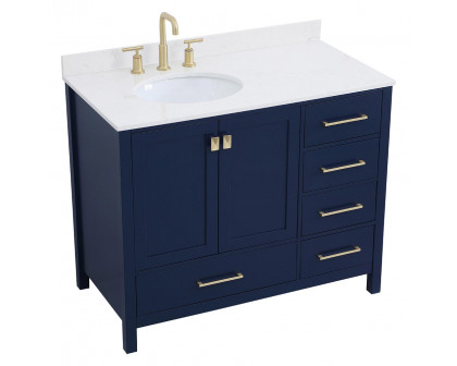 Elegant Bathroom Vanity - Blue (VF18842BL-BS)