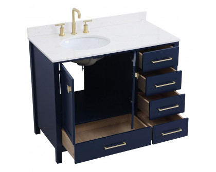 Elegant Bathroom Vanity - Blue (VF18842BL-BS)