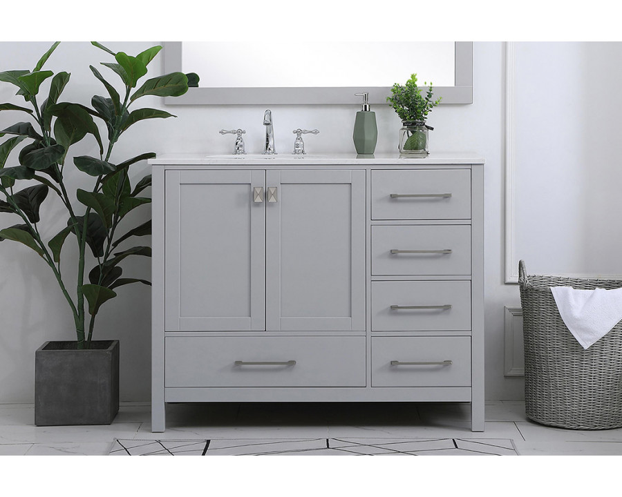 Elegant Bathroom Vanity - Gray (VF18842GR)