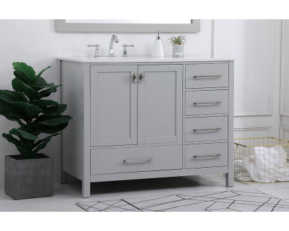 Elegant Bathroom Vanity - Gray (VF18842GR)