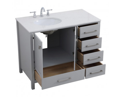 Elegant Bathroom Vanity - Gray (VF18842GR)