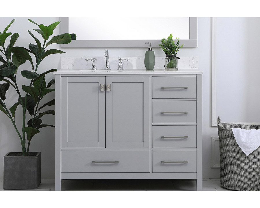 Elegant Bathroom Vanity - Gray (VF18842GR-BS)