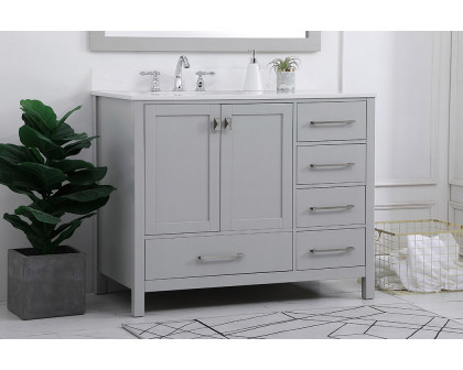 Elegant Bathroom Vanity - Gray (VF18842GR-BS)