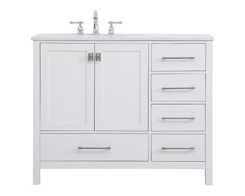 Elegant Bathroom Vanity - White (VF18842WH)