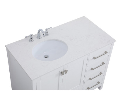 Elegant Bathroom Vanity - White (VF18842WH)