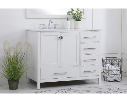 Elegant Bathroom Vanity - White (VF18842WH)