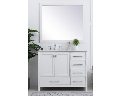 Elegant Bathroom Vanity - White (VF18842WH)