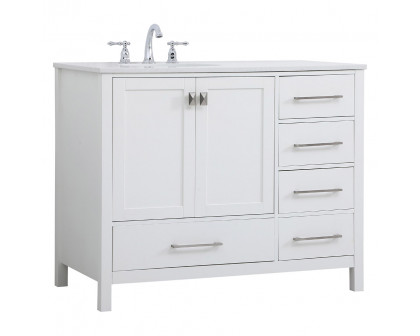 Elegant Bathroom Vanity - White (VF18842WH)