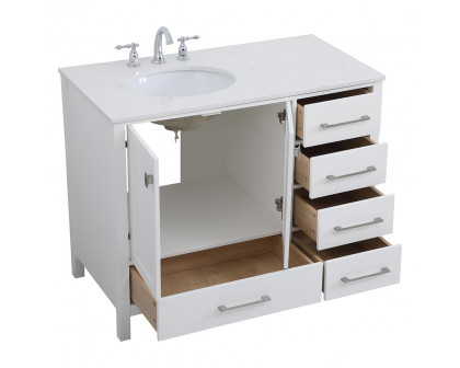 Elegant Bathroom Vanity - White (VF18842WH)