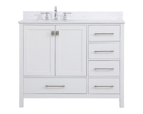 Elegant Bathroom Vanity - White (VF18842WH-BS)