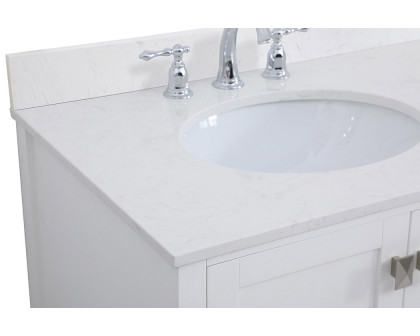 Elegant Bathroom Vanity - White (VF18842WH-BS)