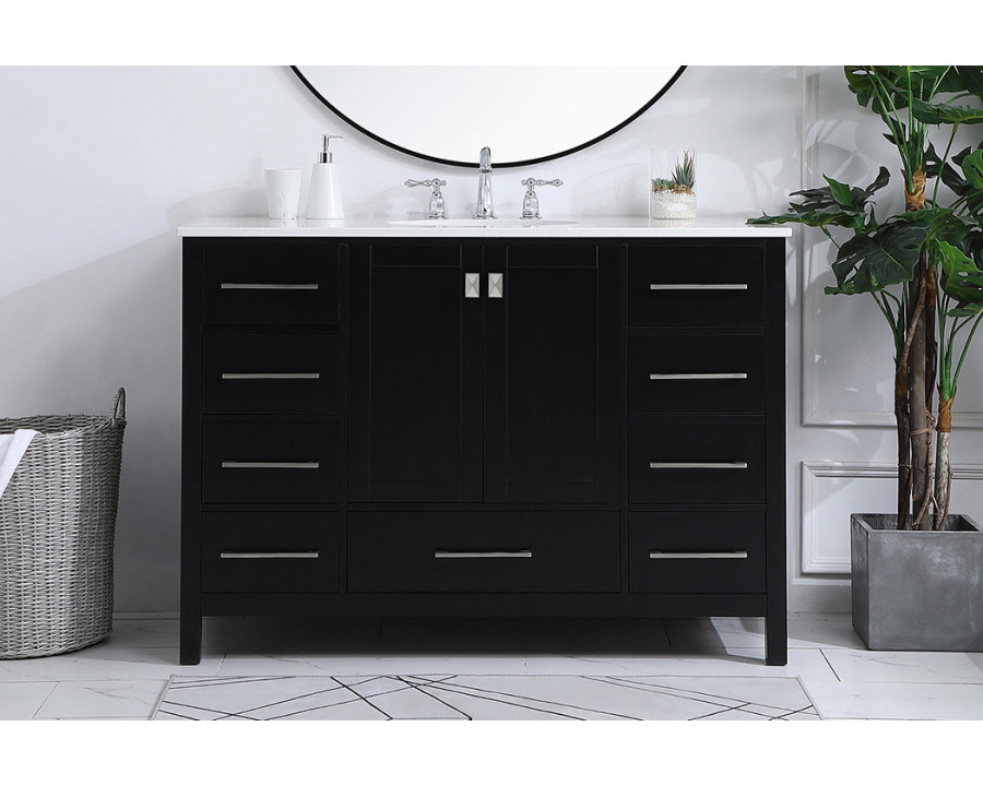 Elegant Bathroom Vanity - Black (VF18848BK)